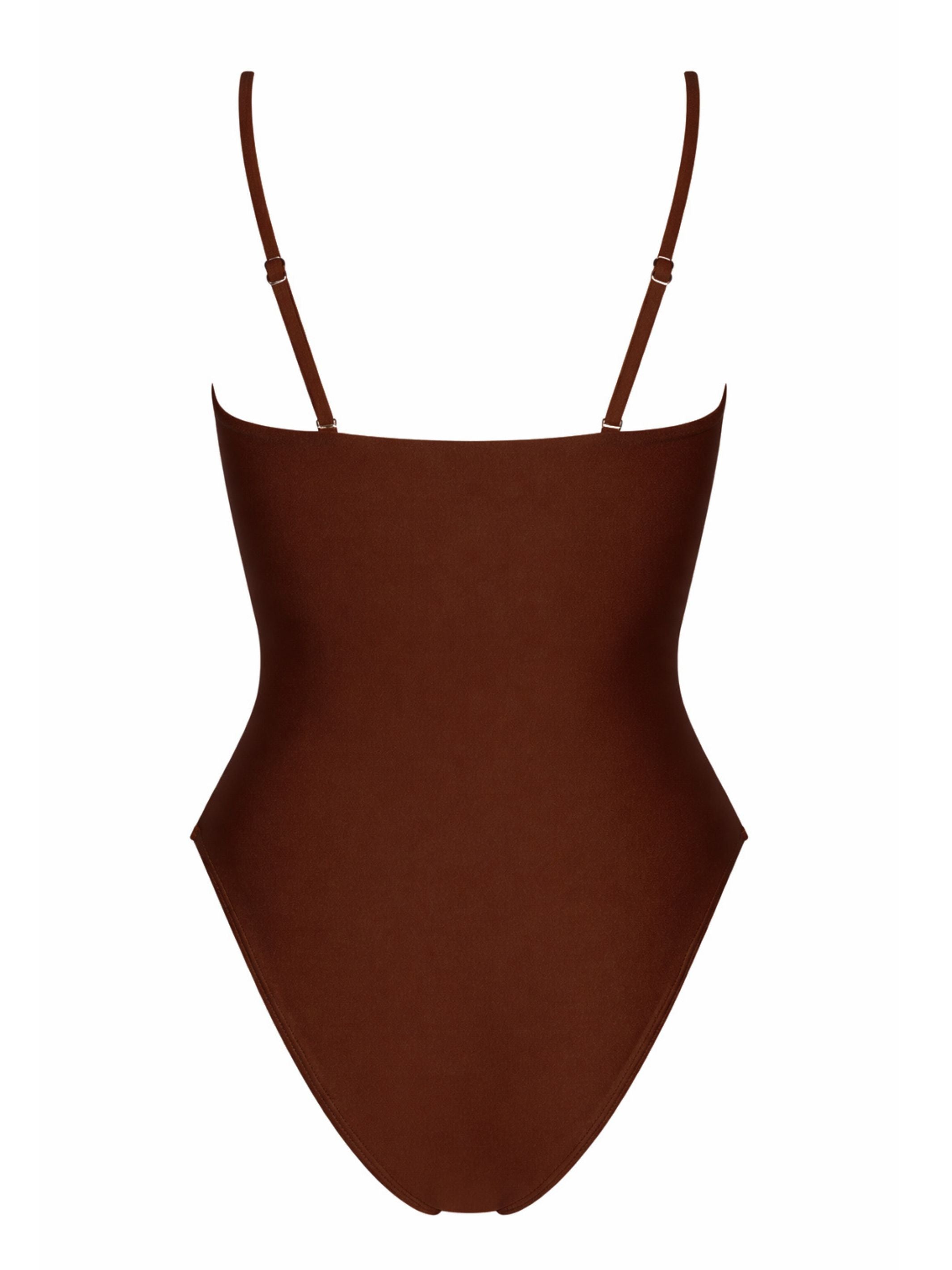 בגד ים שלם חום