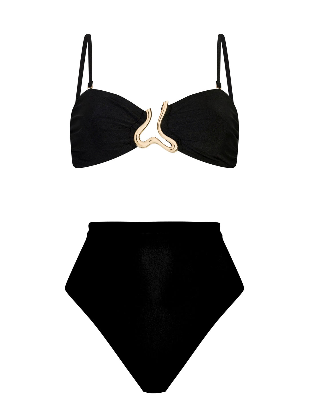 Dubai Bikini Black- High Waist Bottom