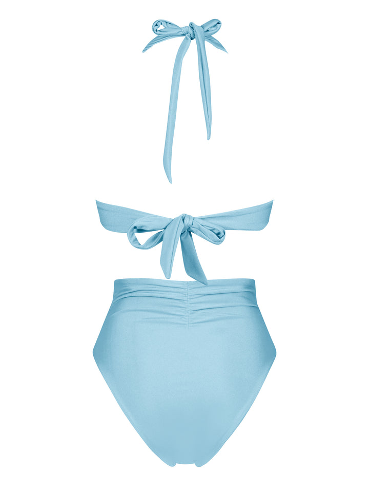 Tulum High-Waist Bikini-Blue