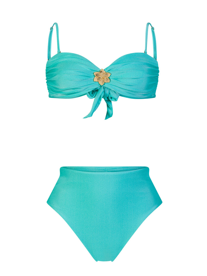 High-Waist Bikini-Aqua