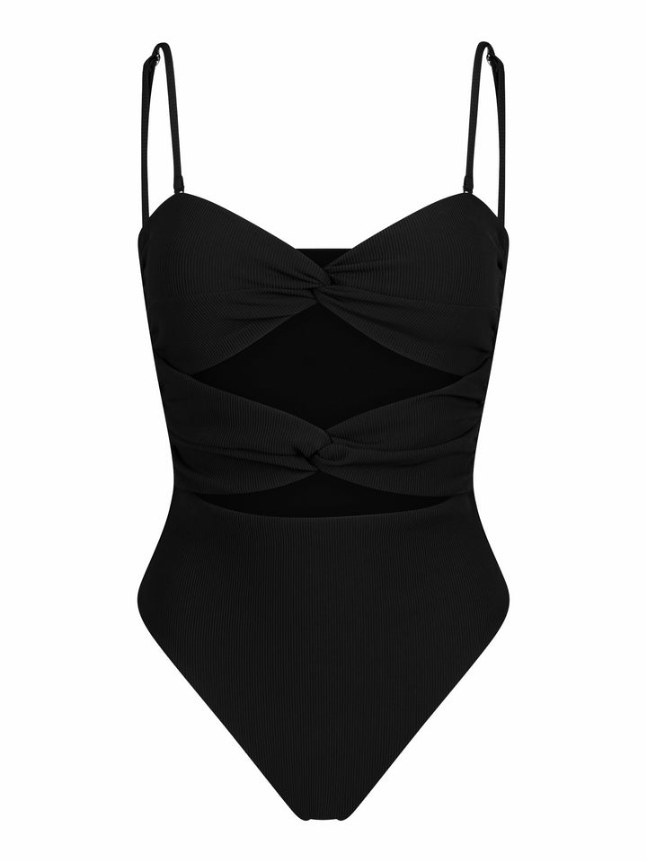 Rosette One-Piece- Black Rib