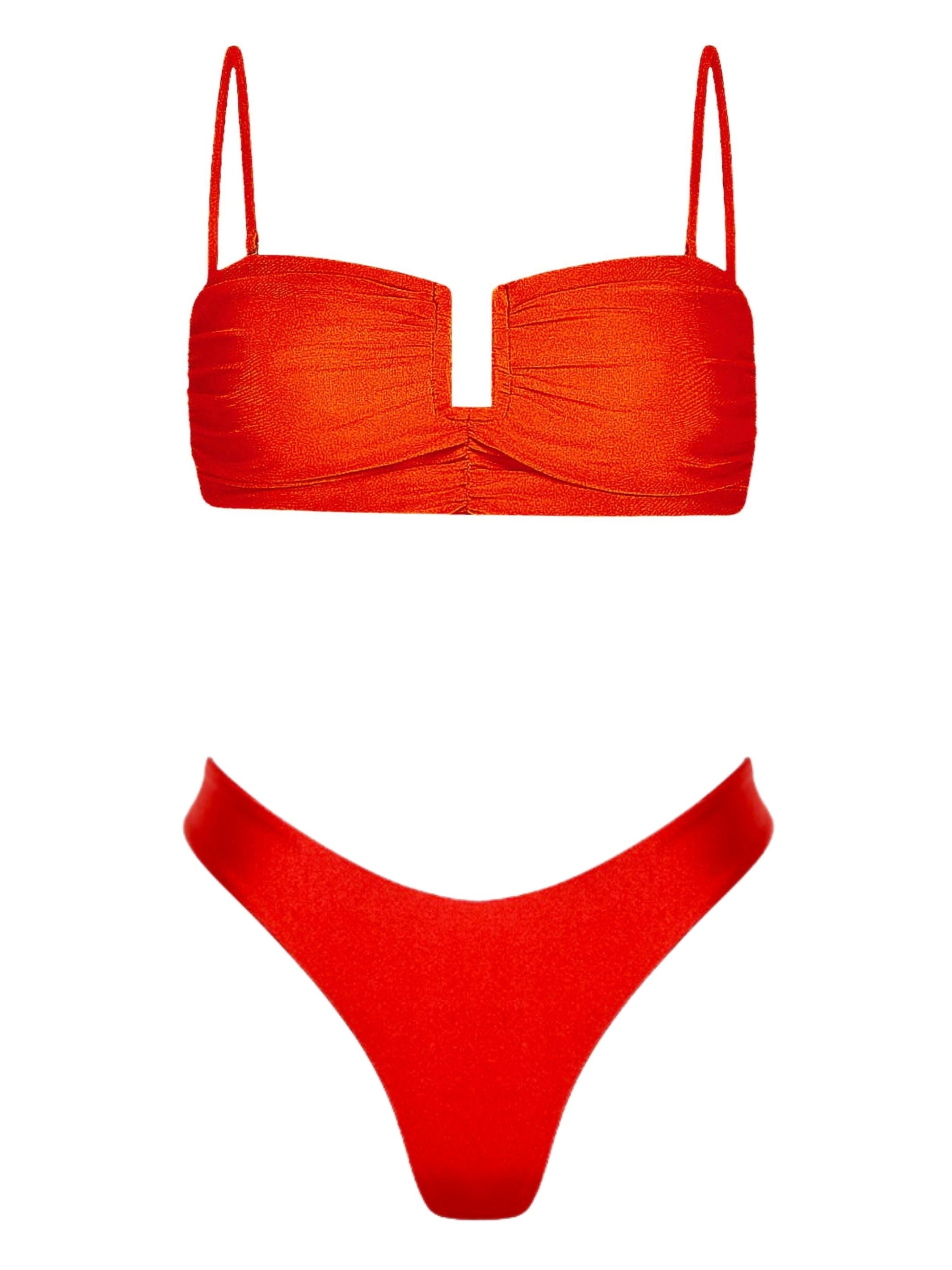 Adele Classic Bikini- Aperol Red – Riobambaswim Adele Classic Bikini- Aperol Red – Riobambaswim