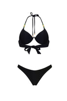 Black bikini set on a white background