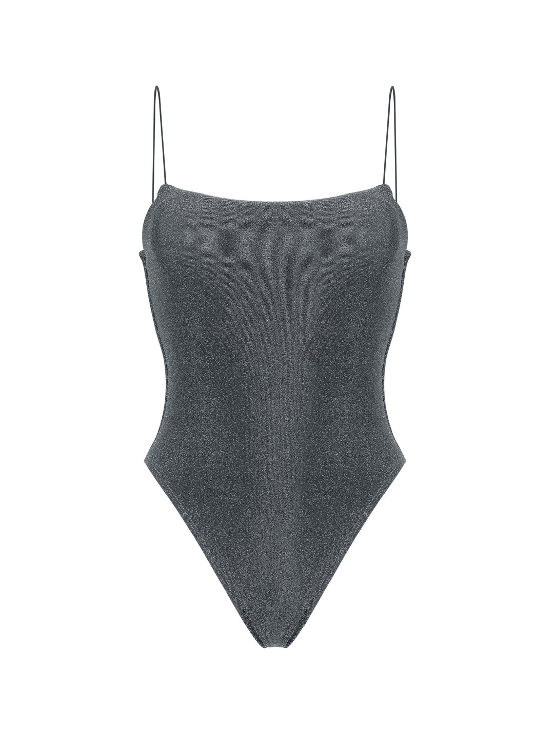 Shimmer One Piece With Open Back- Low Black