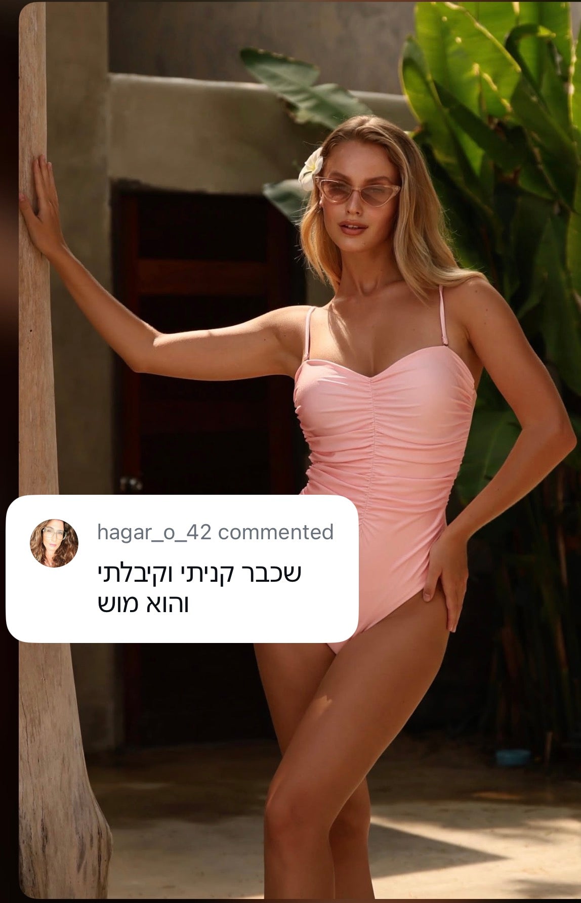 pink one- piece swimsuit