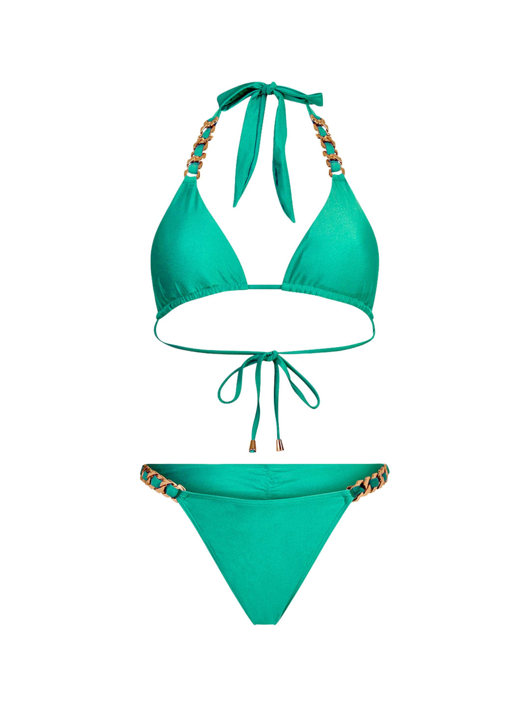 Emerald Green Bikini With Chains  