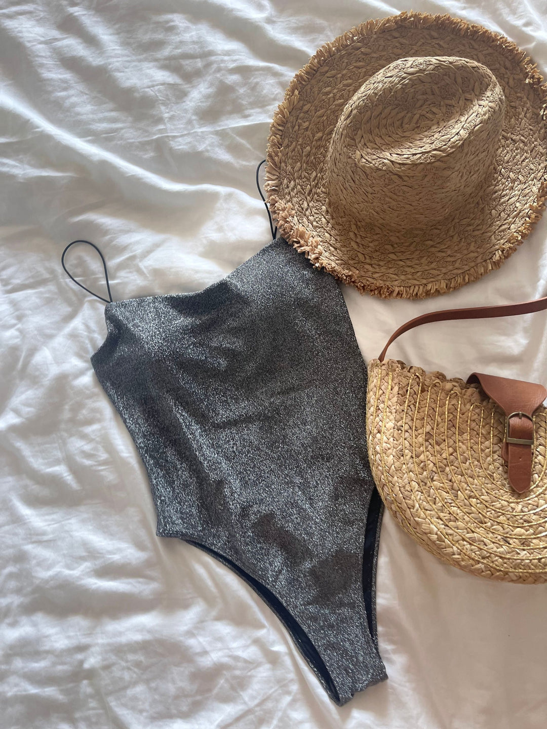 Shimmer One Piece- Silver Grey