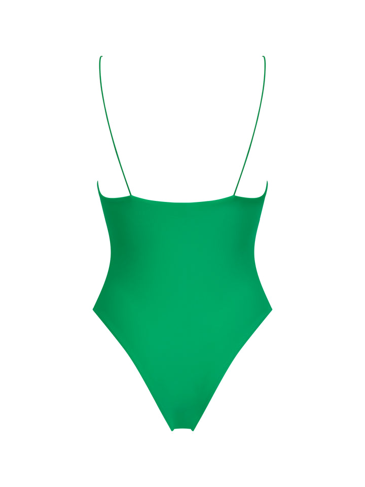 Spaghetti Straps One-Piece- Fresh Green